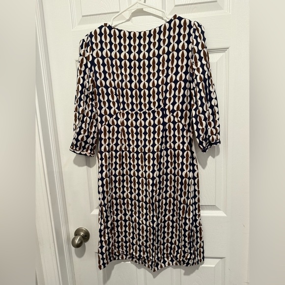 Boden Easy Scoop Neck Geometric Print Dress Size 4L - Picture 4 of 7